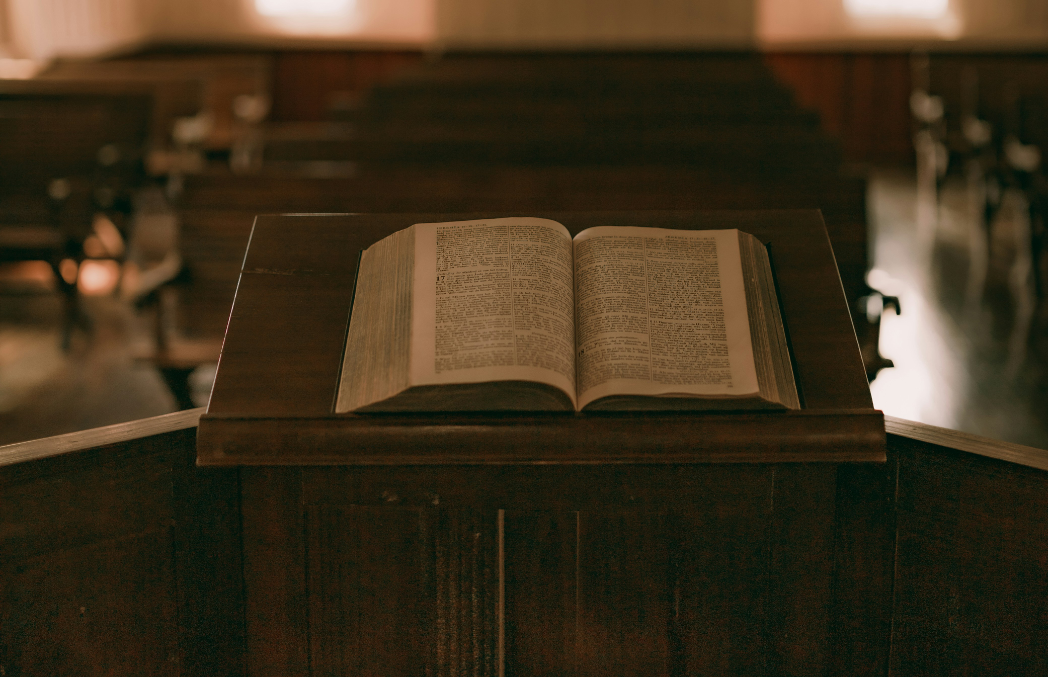 Bible in the pulpit