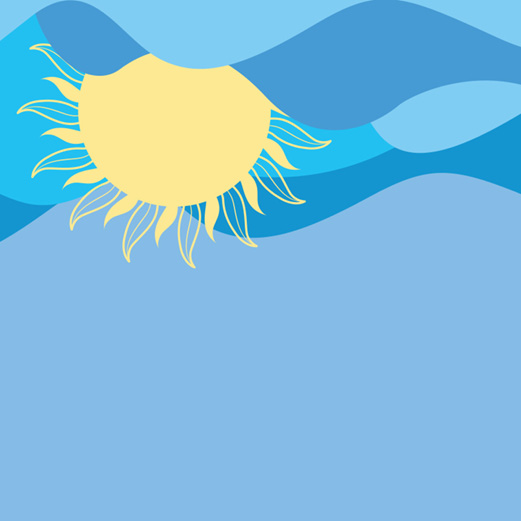 Sun in the sky graphic